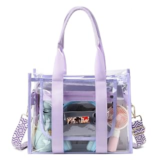 getgto Clear Bags for Women Tote Bag, Crossbody Bag, Stadium Approved Clear Purse for Sports Events, Concert, Work & Beach - Amazon product rated Grade A