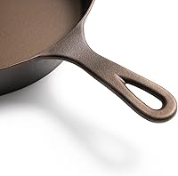 Vista 4 de Lancaster Cast Iron Sartén ligera de hierro fundido, sartén pre-sazonada de 10.5 pulgadas, fabricada en Estados Unidos
