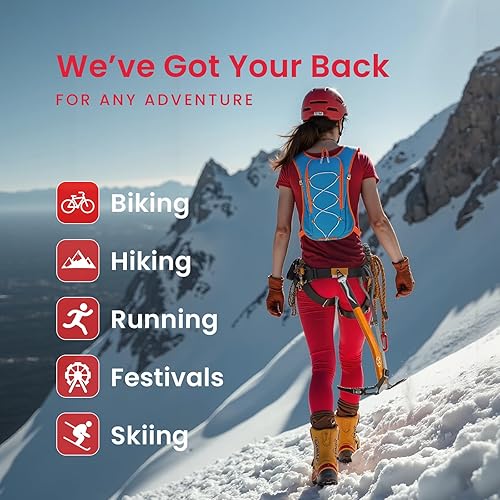 Miniatura 4 de Mochila de hidratación de 12L para mujeres y hombres, chaleco ligero para correr con bolsa de agua de 2 litros, paquete de agua para senderismo,