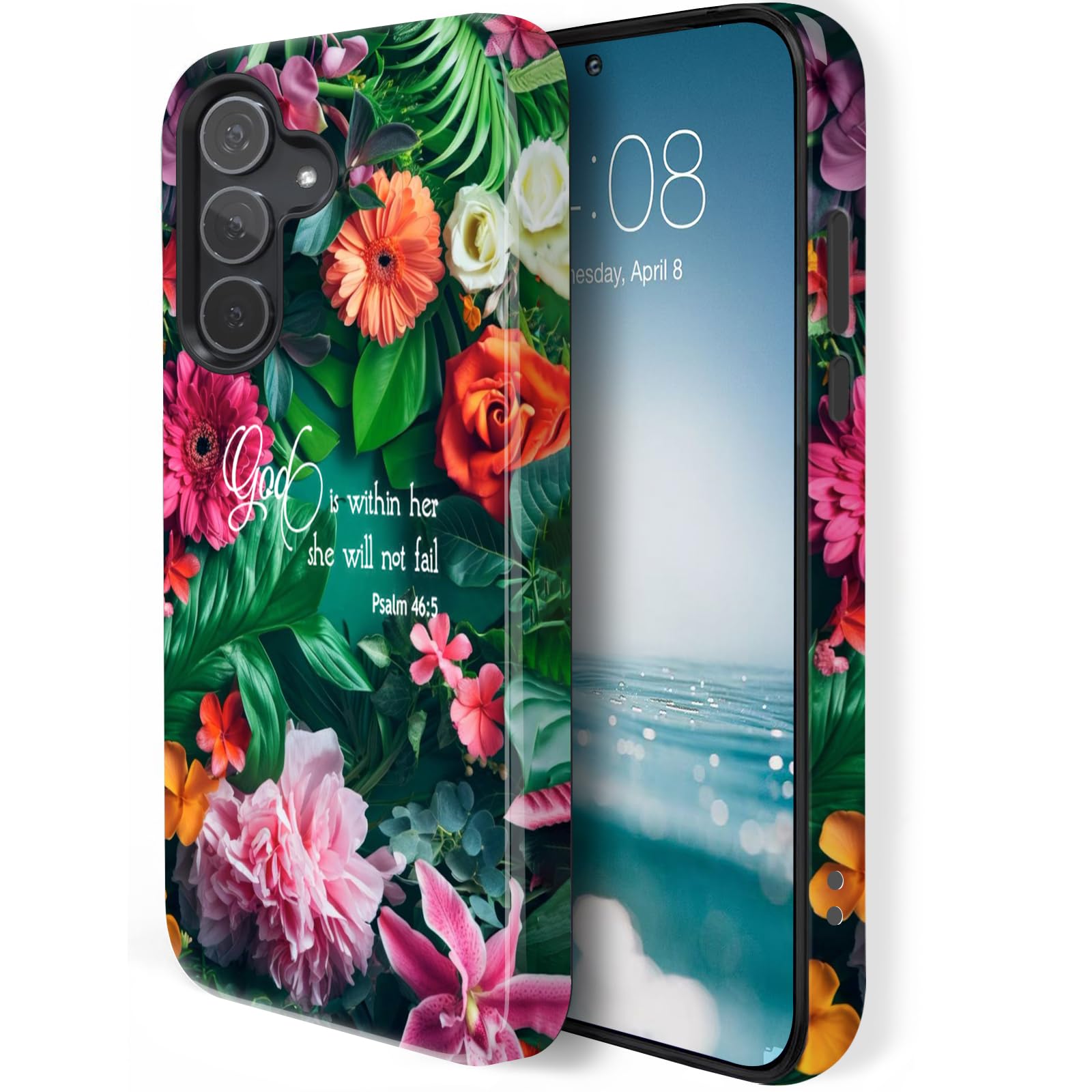 Coque Samsung Galaxy A57 fleurs chrétiennes pour vie active - 8