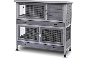 Rabbit Hutch Outdoor for 4 Rabbits