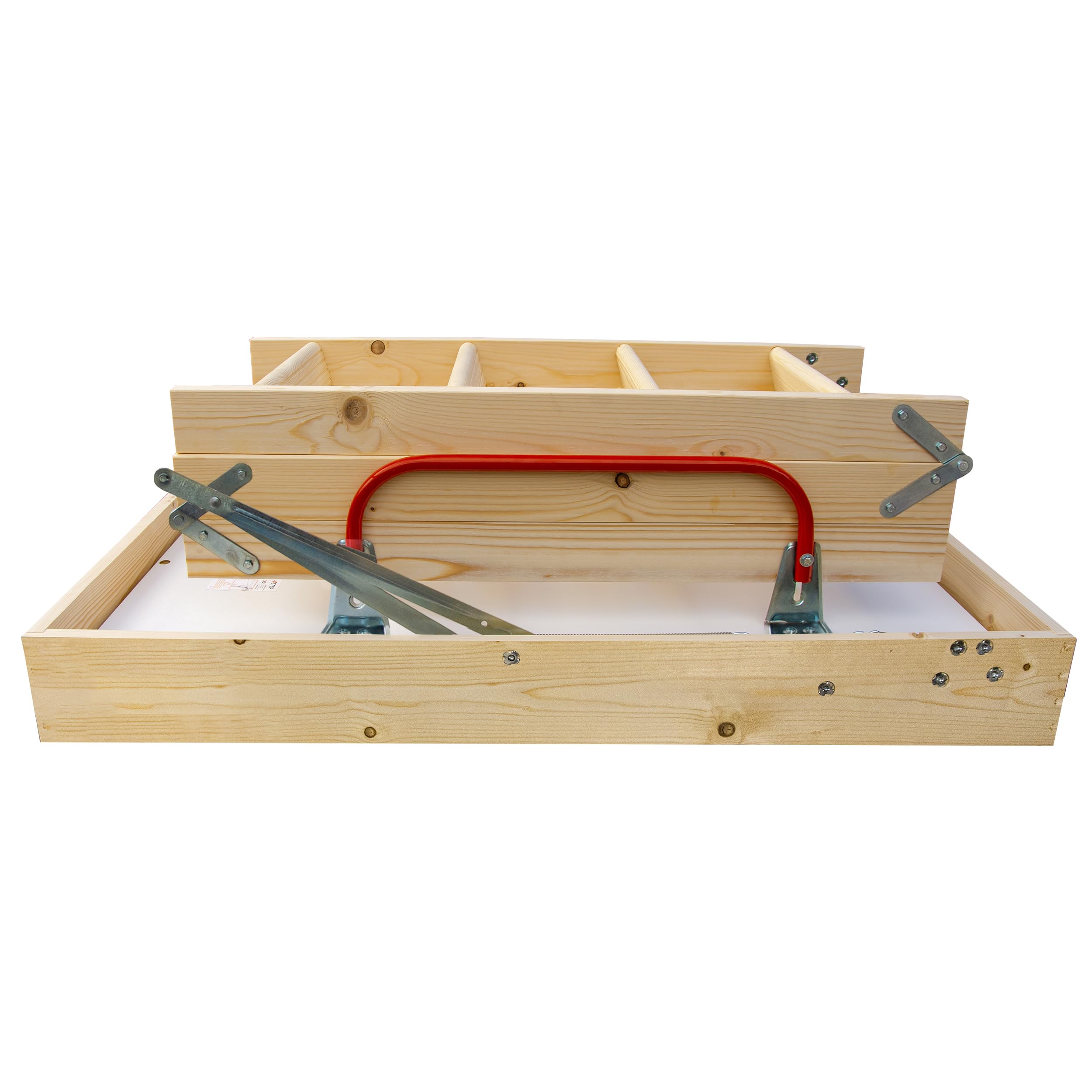 4IQ Dachbodentreppe 120x80 cm - Bodentreppe Gedämmt - U-Wert 0,44 - Raumhöhe bis 280 cm - Inkl. Handlauf 75 cm