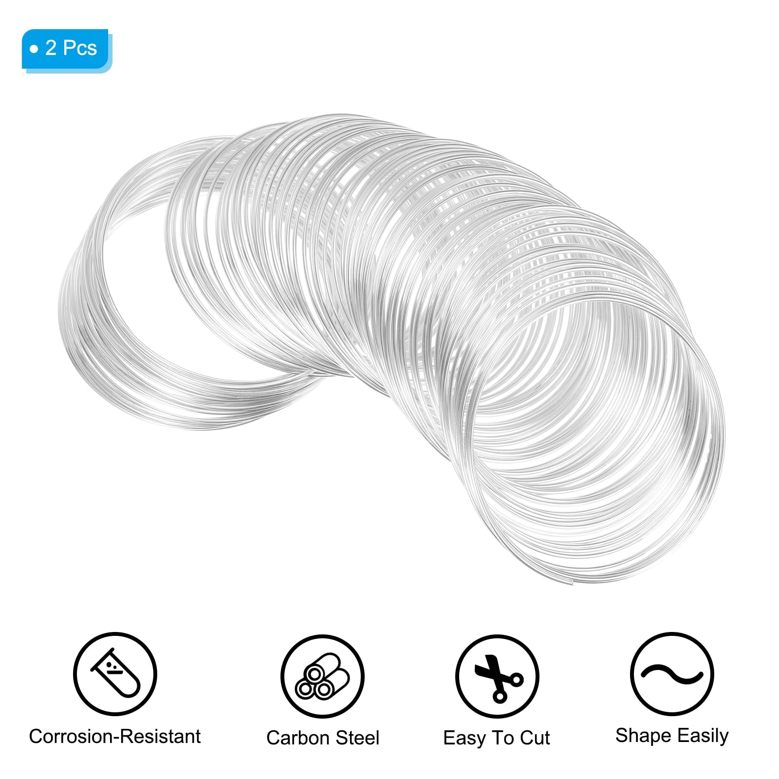 PATIKIL 100 Loops Memory Wire - Image 3