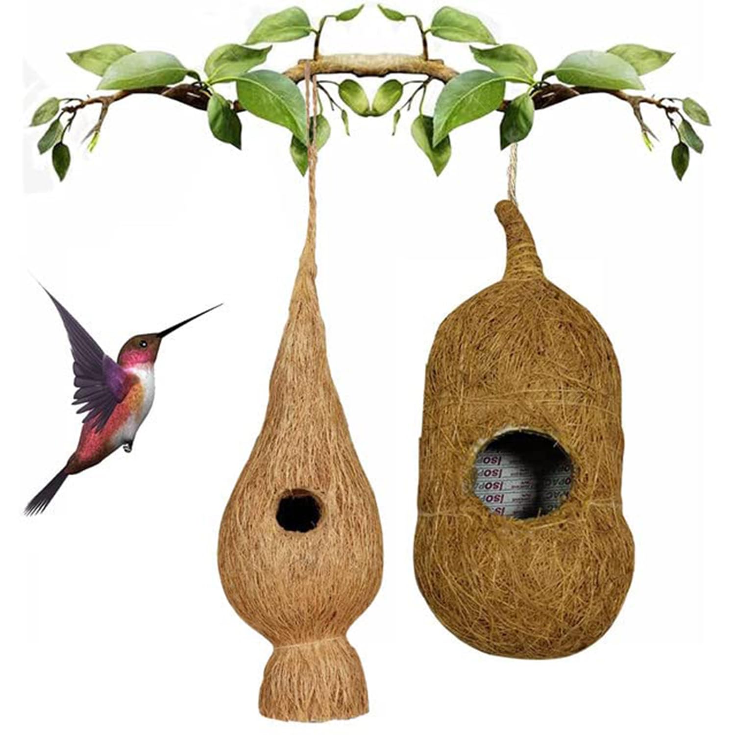 WildBird Care Bird Hanging Jute Cage Swing Toys Set, Perches, Parrot Hammock Wooden Cage Stands for Small Parakeets, Cockatiels, Conures, Love Birds, Finches and Other Small Animals (Pack of 2) (B0C4YWXB54) Amazon Price History, Amazon Price Tracker