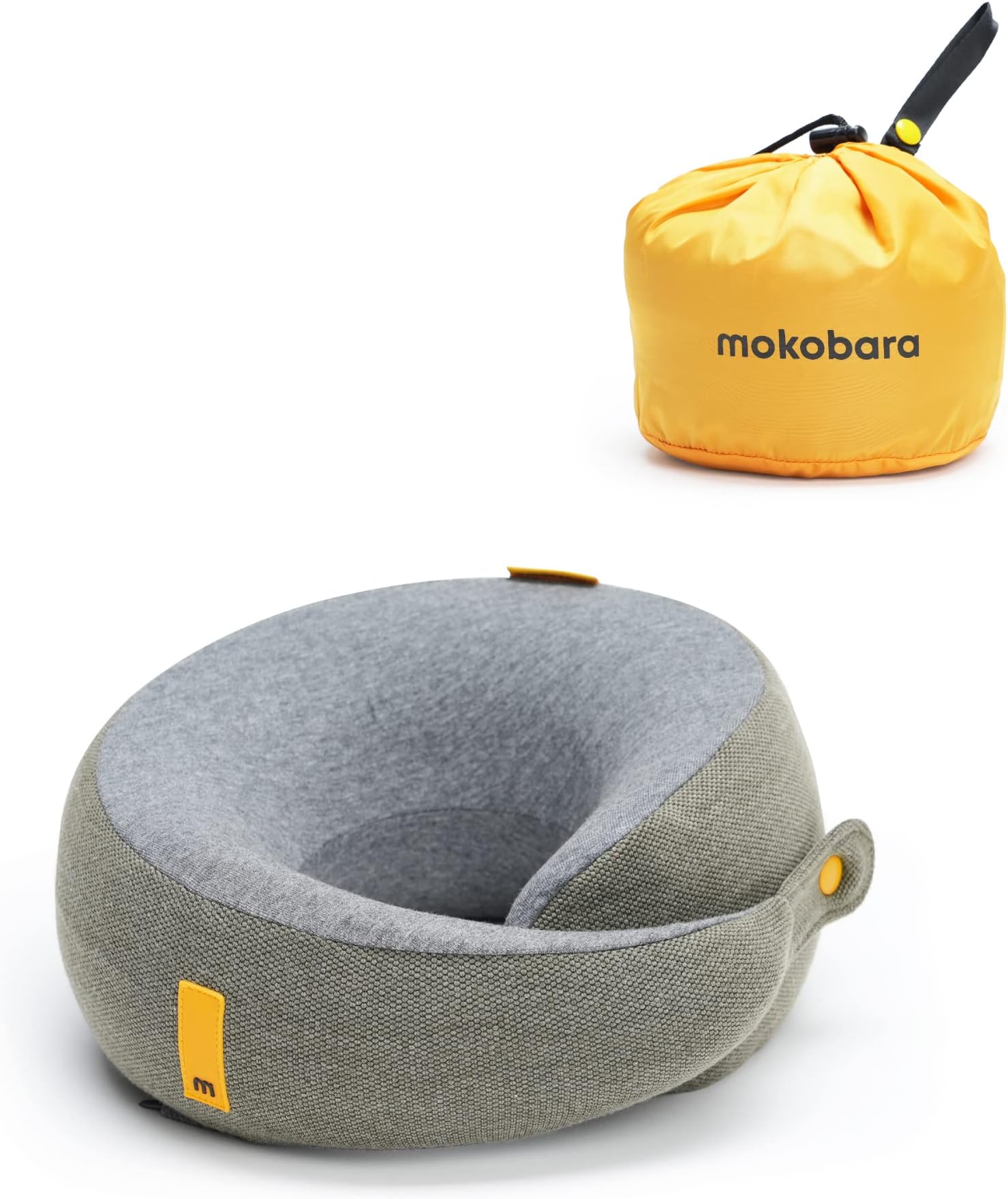 MOKOBARA The Travel Pillow Pure Memory Foam Neck Pillow, Comfortable & Breathable Cover, Machine Washable, Airplane Travel Kit for Travelling (Cloud Forest)