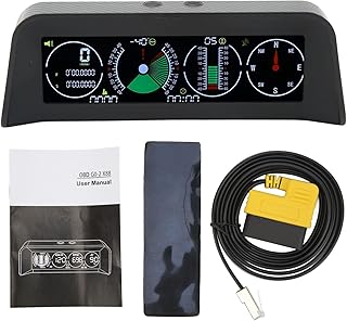 Universal Car HUD Head Up Display Qiilu Carro HUD Tela LCD Alarme de Excesso de Velocidade Medição de Altitude Bússola Visor Digital GPS Velocímetro