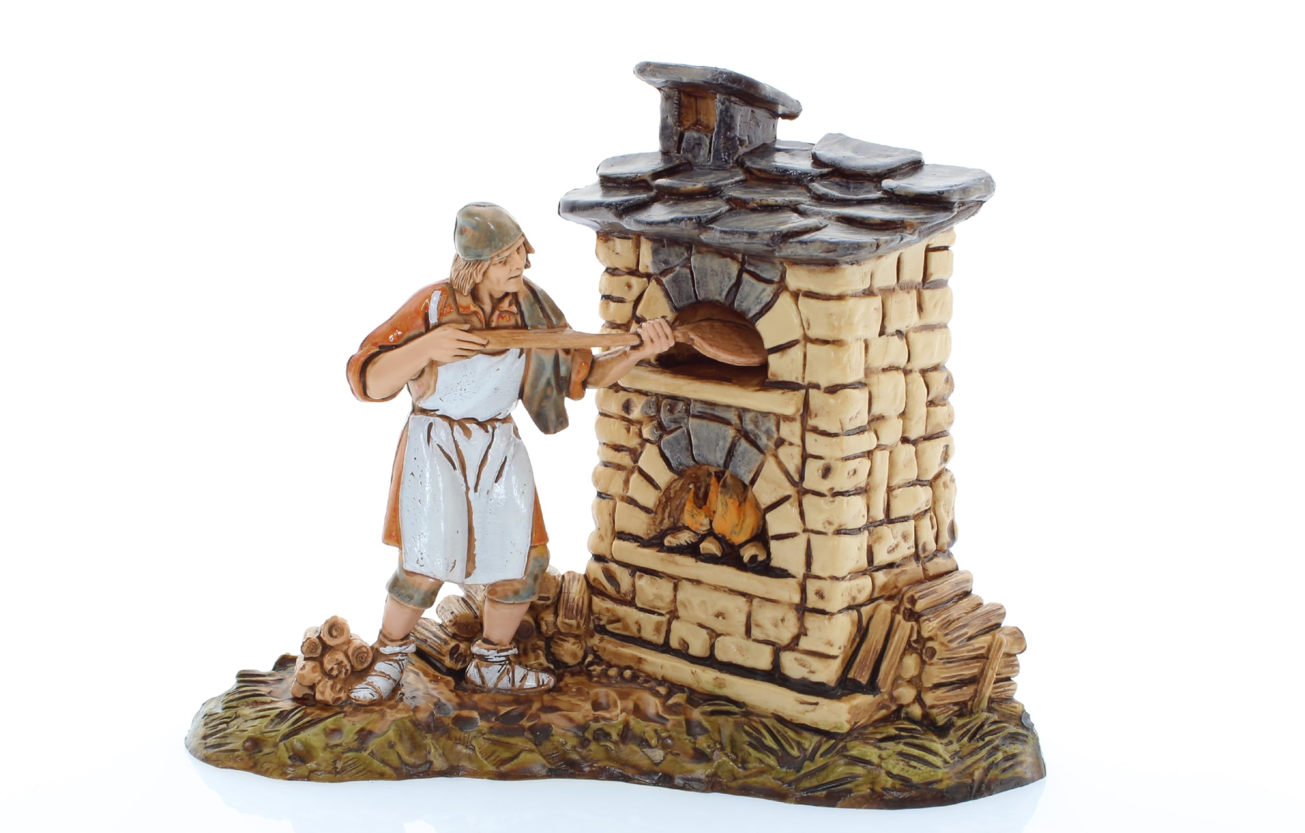 Moranduzzo Conjunto de 4 Oficios Napolitanos para Belén de 10 Cm Escala 1:20-Figuras de Belén Indestructibles-Estilo 700', Pintura Acabada a Mano, Producto Oficial, Escultor M. Landi