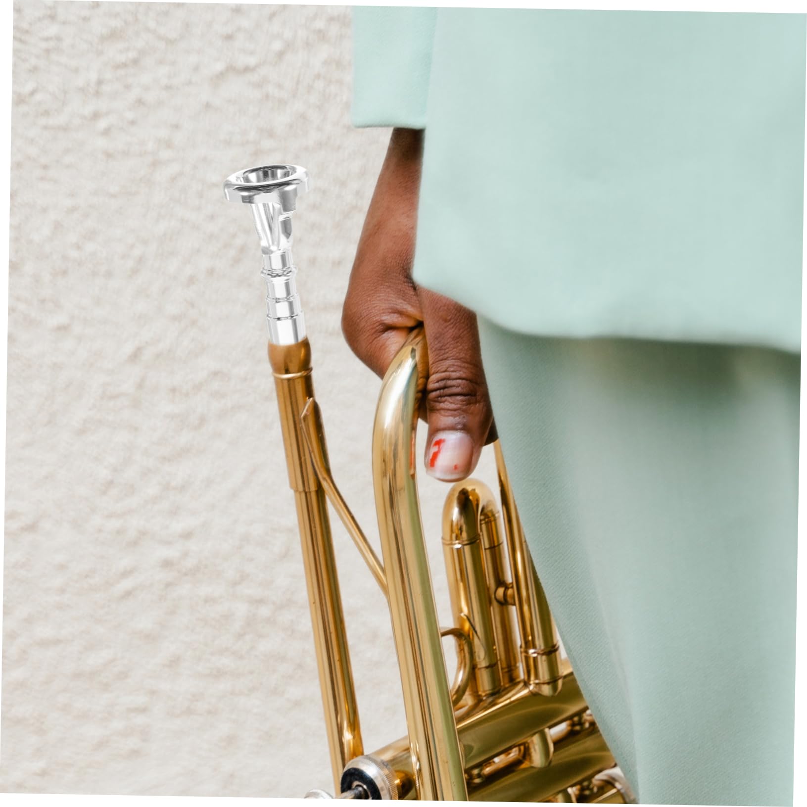 Bocchino Apprendimento per Placcato e Argento Allenatore Ottone Tromba in Dispositivo Portatile Facile da Usare Pratica Embouchure Principianti e Professionisti