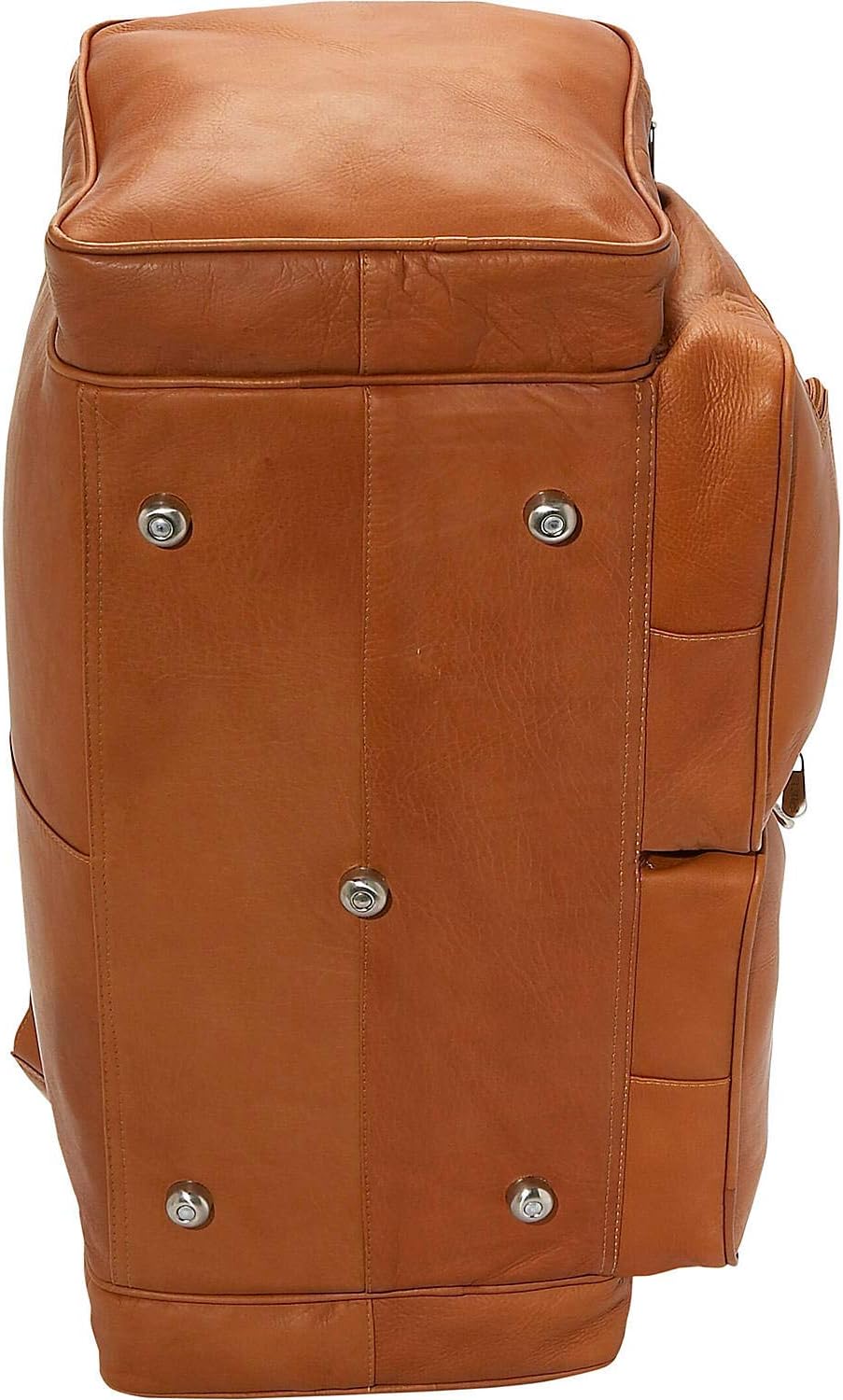 Piel Leather 24In Duffel with Pockets, Saddle, One Size