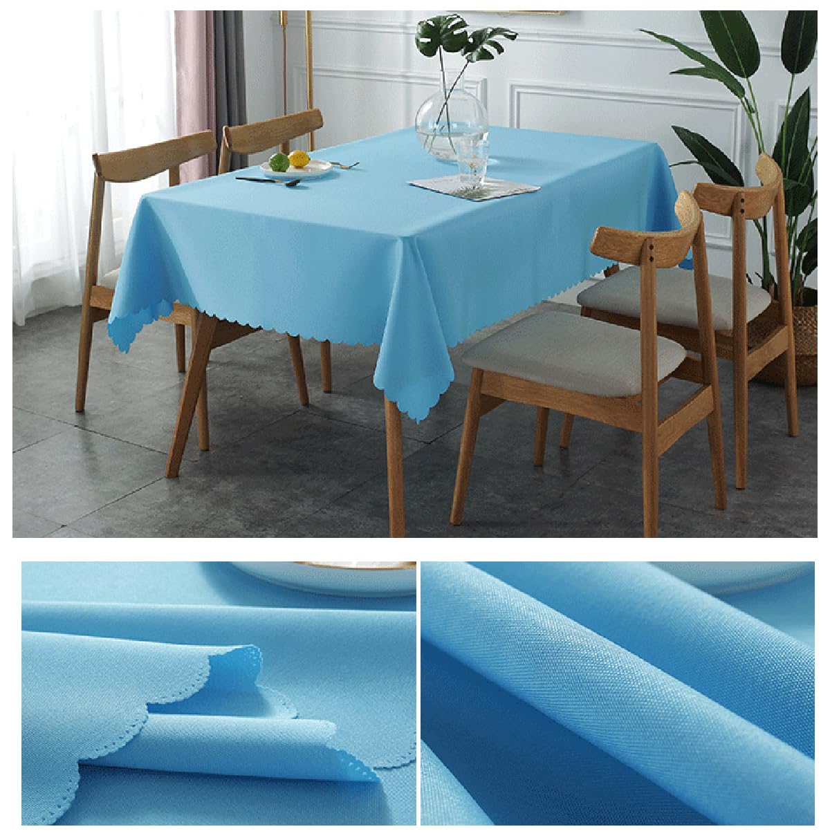 CIEEIN CIEHT Polyester Home Tablecloths Rectangular Table cloth Tablecover Wedding Party Outdoors Table Covers Simple White 140 * 140cm - Image 4