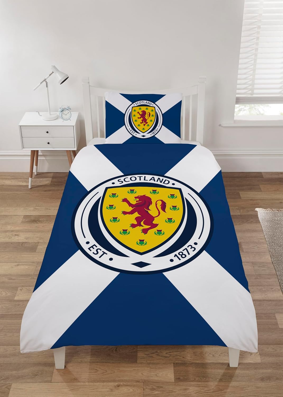 Scotland duvet: FC Single Duvet Cover Set - Football Bedding | 100% Soft Microfibre, Reversible Design | Nation... — FC…