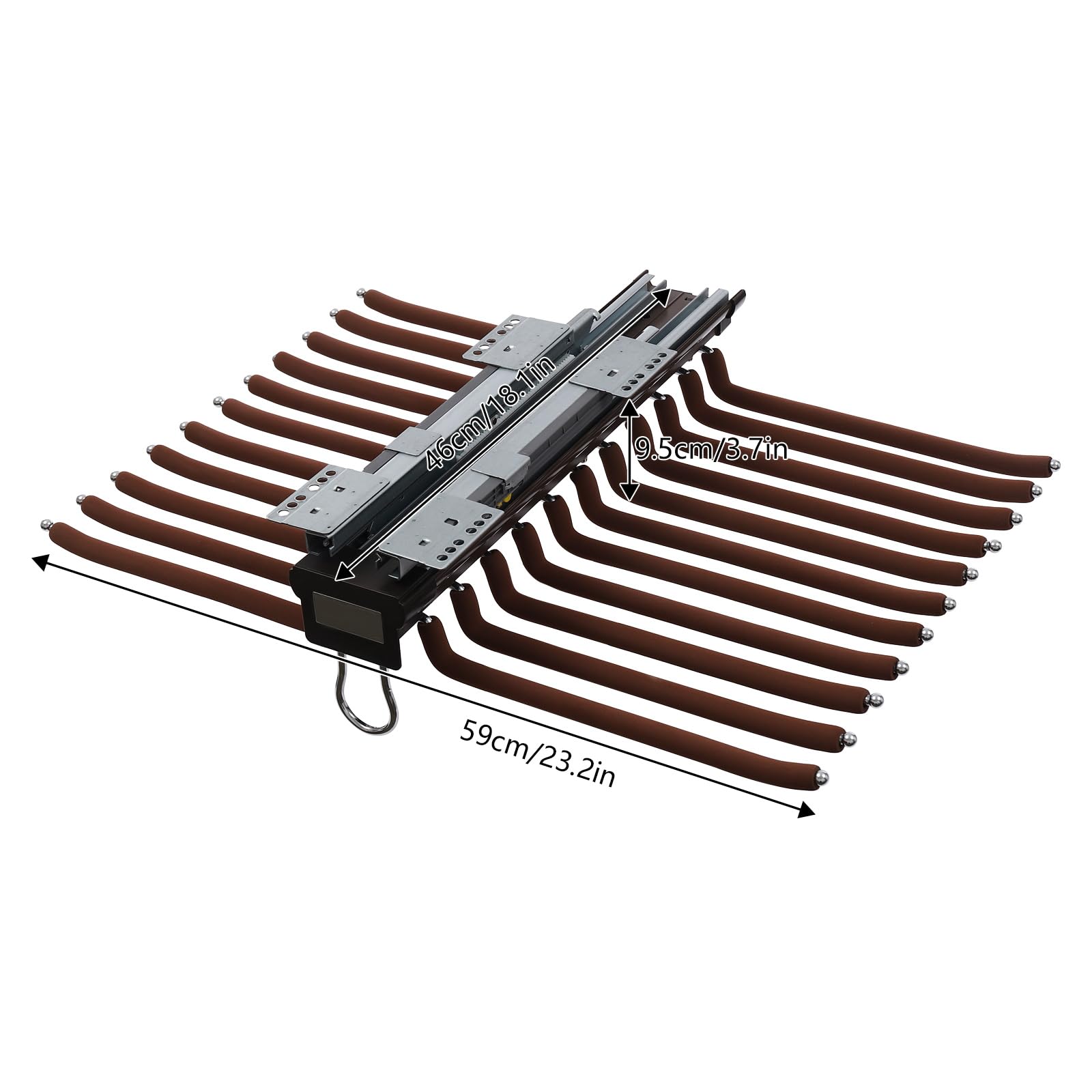 Percha extensible para pantalones con doble fila para armario, 22 brazos, ahorro de espacio, para armario organizador