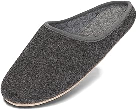 BeComfy Unisex Filzpantoffeln mit Gummisohle Damen Herren Filz Hausschuhe 36-46 EU