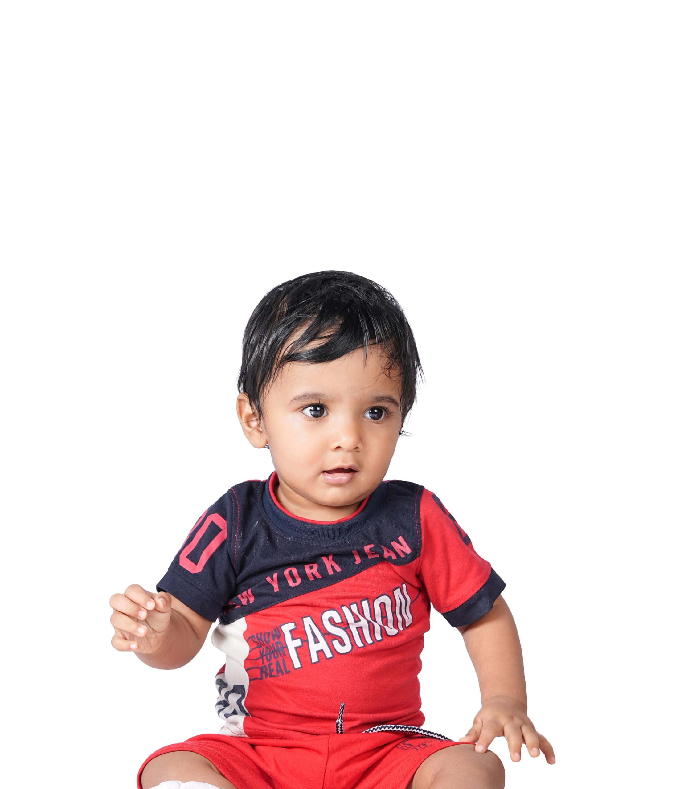 Baby Boy's Cotton T-Shirt Casual Round Neck Printed (6-12 Months)-picture-40