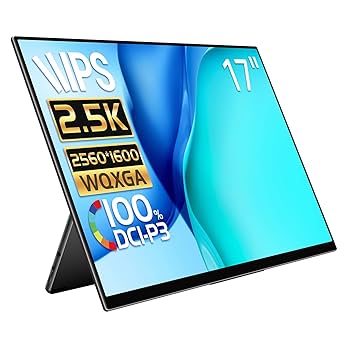 Amazon.co.jp: モバイルモニター EHOMEWEI 2.5K 17インチ WQXGA