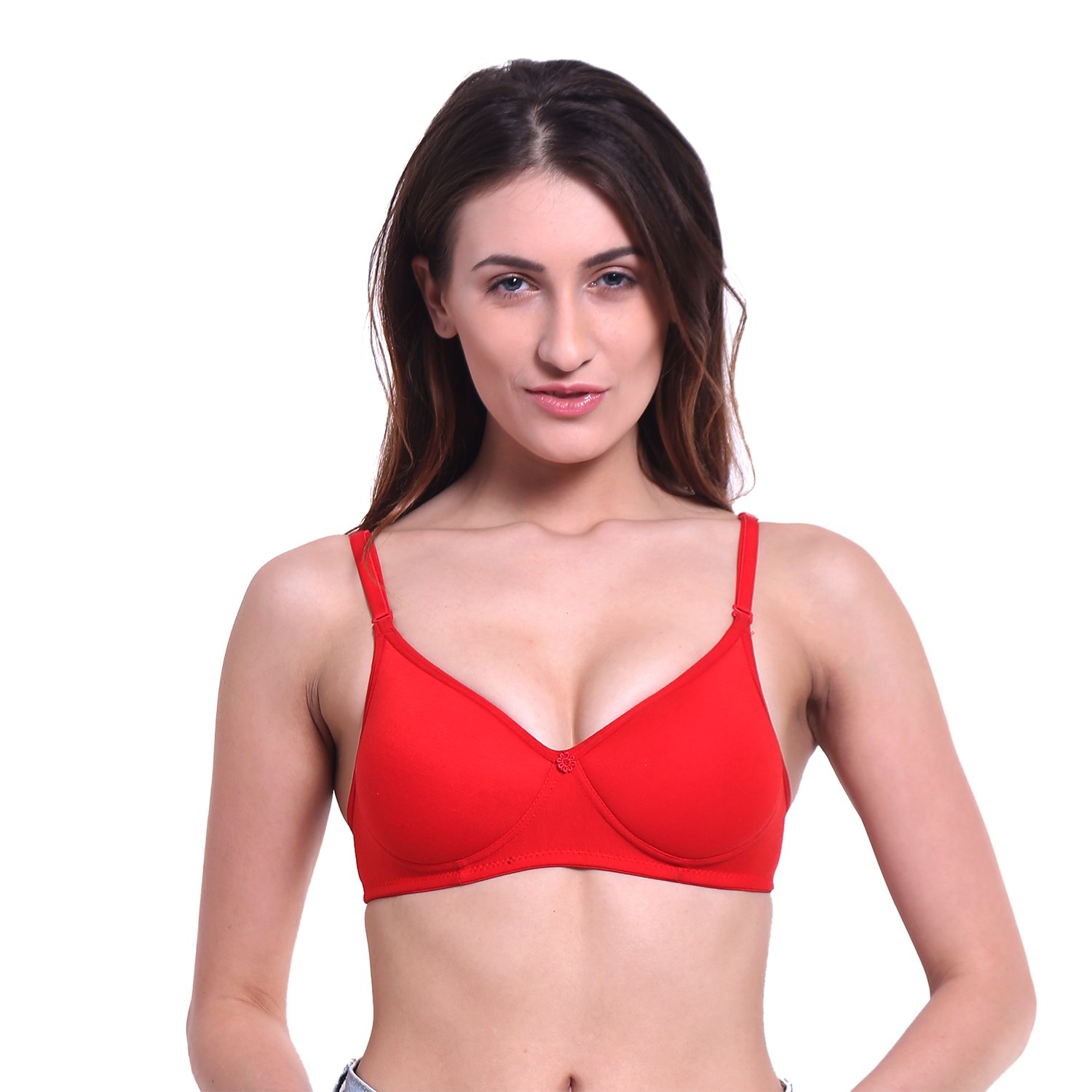 Non-Wired Everyday Bra Red-image-1