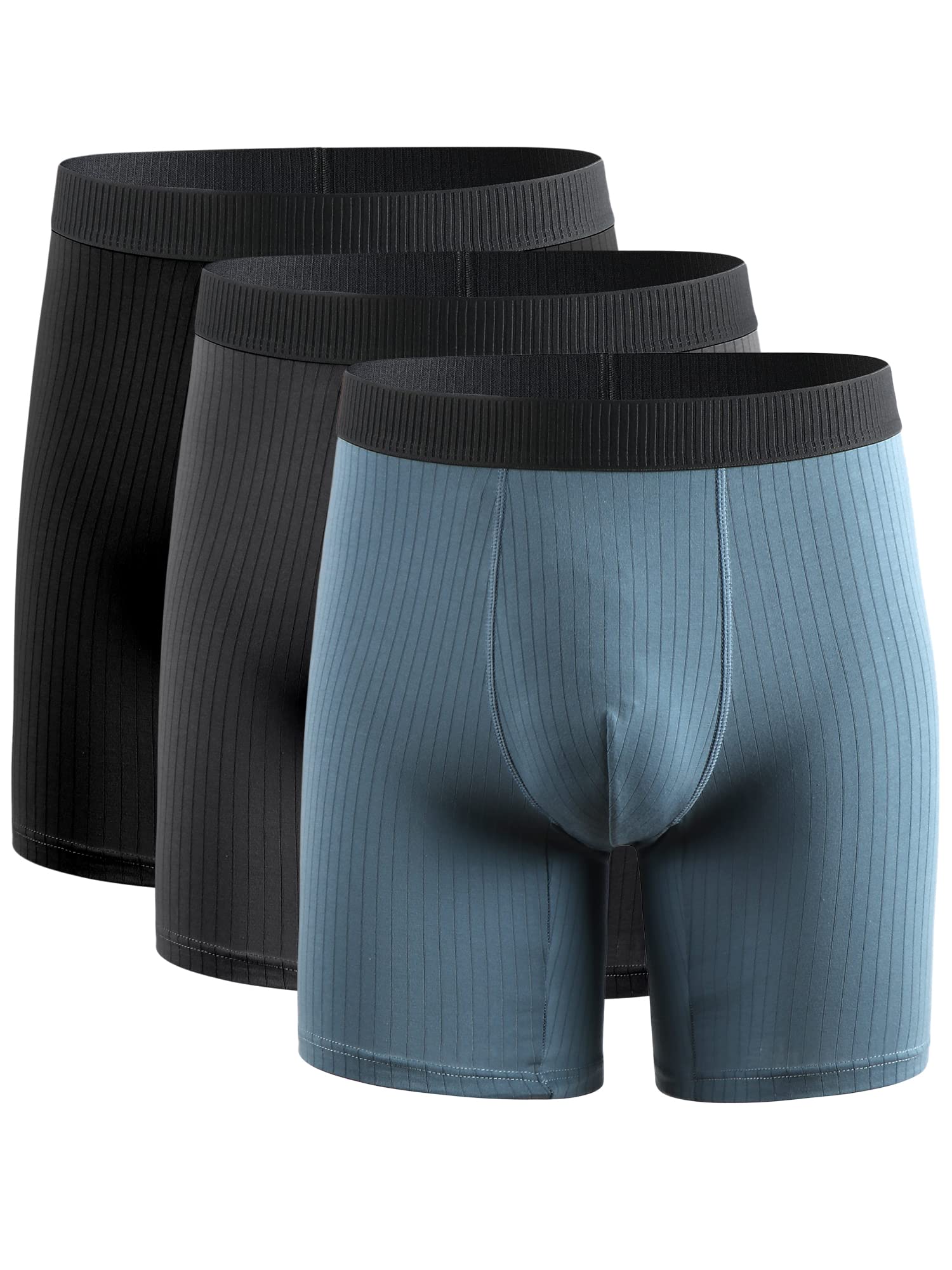 SHIONF Men's Underwear Stretch-Cotton Boxer Brief 3-Pack Underwear