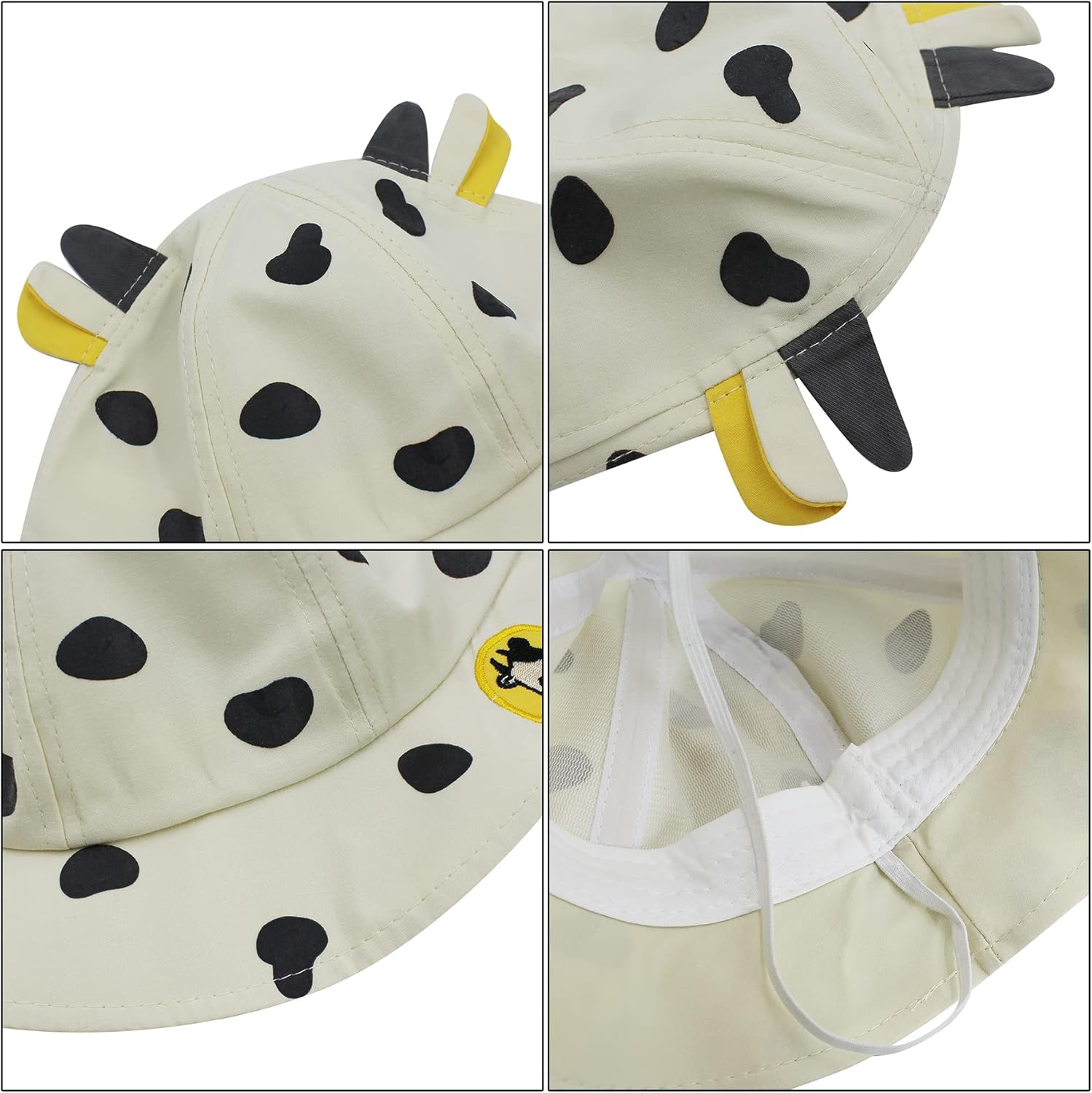 Cute Frog Kids Bucket Hats Cotton Wide Brim Fisherman Cap Sun UV Protection Hat for Toddler Girls Boys - Image 5