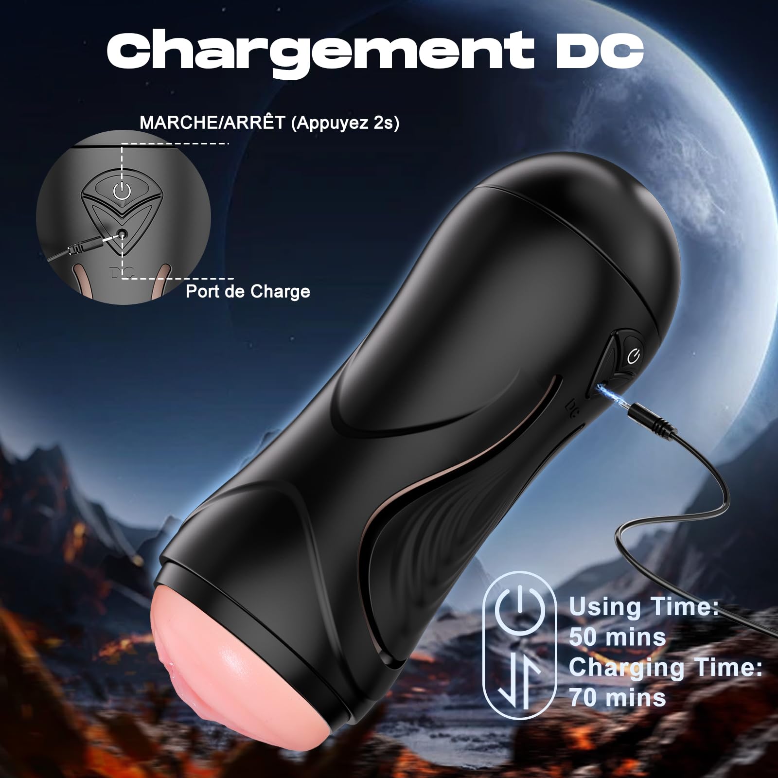 Sex Toýs Homme Masturbateurs Masculins - Sex Toy Masturbâteur Homme Mains Libres avec Vaginette Ultra Réaliste, Masturbateur Sextoy Jouet Adulte avec 9 Modes de Vibration & Double Canal de Vibration