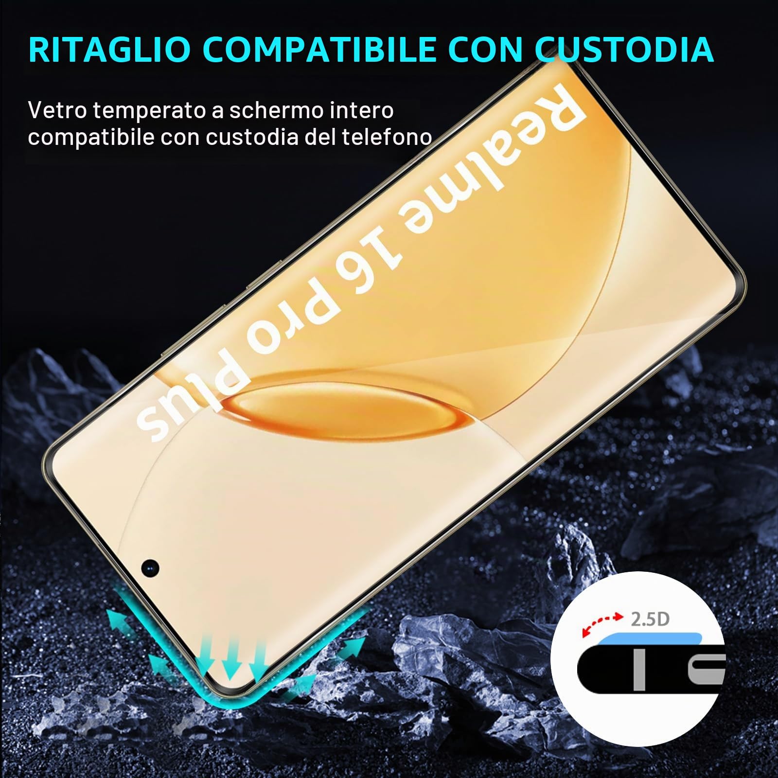 Lutree per Realme 16 Pro Vetro Temperato, 2+2 Pezzi Pellicola Protettiva