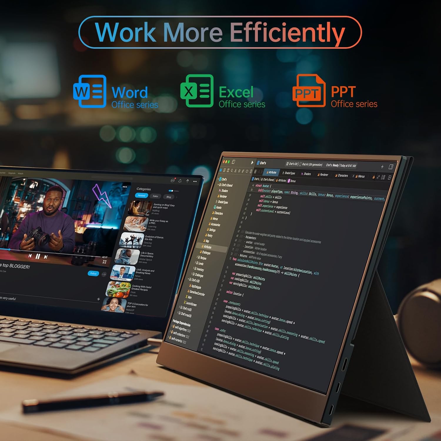 ForHelp Portable Monitor in Productivity Use
