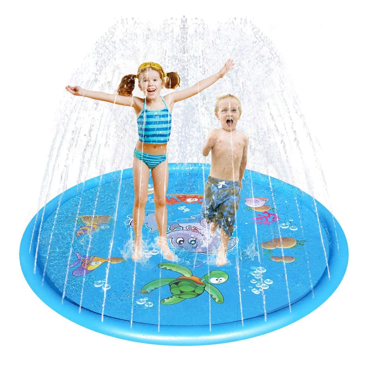 Toy Imagine Outdoor Water Sprinkler Play Mat for Toddlers & Children | Splash Pad for Kids Spray Mat | BPA-Free Thick PVC Backyard Summer Fun Water Toy 100 Cm