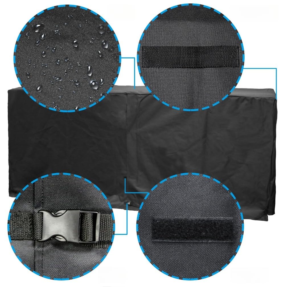 Cubierta para estante de leña de 8 pies para uso en exteriores, 96 x 24 x 42 pulgadas, resistente al agua, Oxford 600D con acceso con cremallera y parte de calentadores radiantes de ajuste