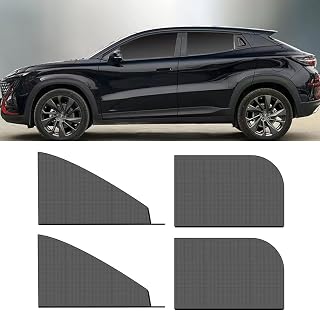 4 Pack Car Windshield UV Protection, Universal Fabric 26.37" x 27.5" Side Window Shades, Keep Your Vehicle Cool, 21.25" x 31" Double Layer Vehicle Rear Side Windows Reflector (Black #SUV)