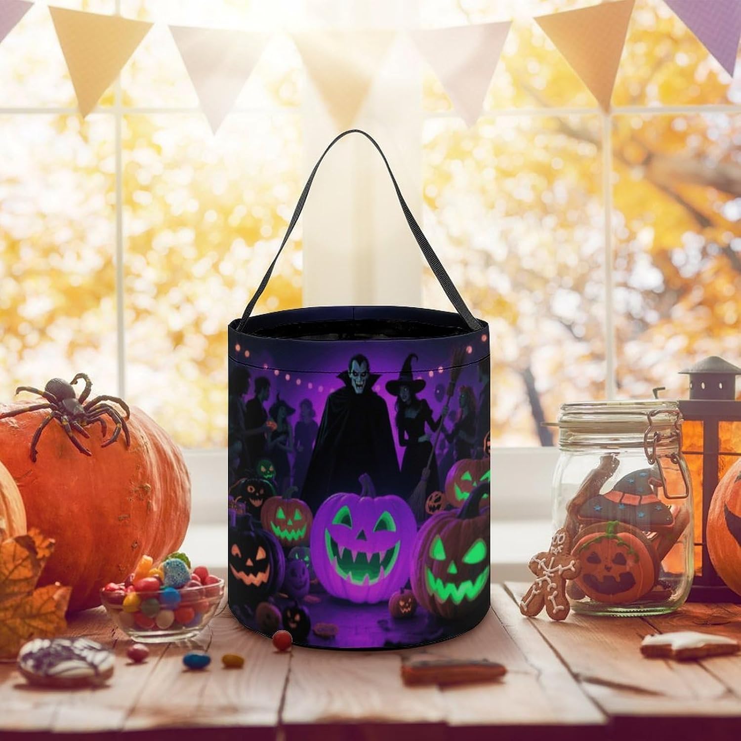 Art Halloween Halloween Candy Bag Trick Or Treat Bucket image 5