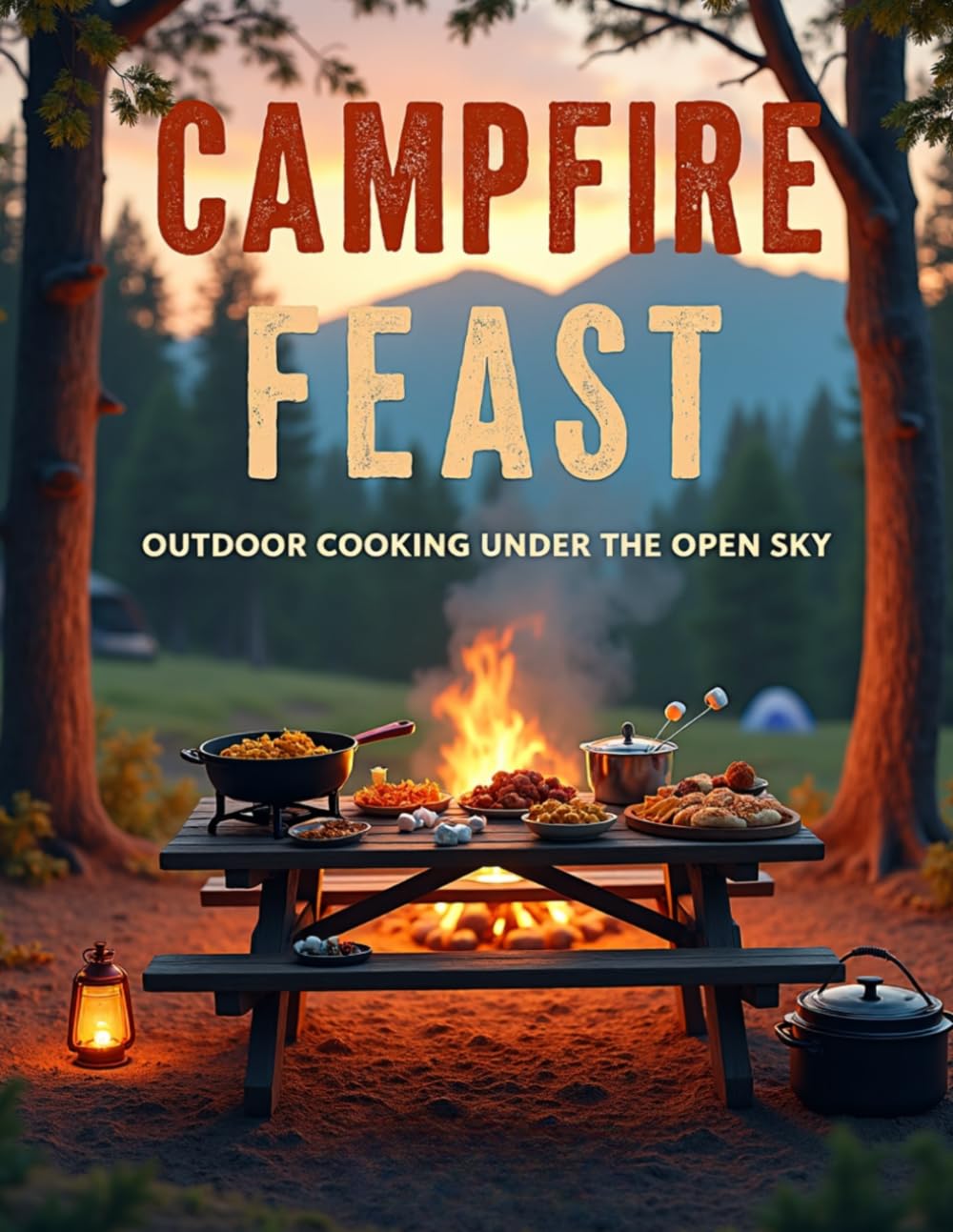 Cookbook "Campfire Feast - Outdoor Cooking Under the Open Sky": 80 Delicious Camping and Outdoor Grilling Recipes