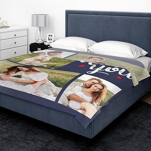 Miniatura 3 de Manta personalizada con fotostexto, manta con imagen personalizada, regalo "Te quiero", manta para parejas, regalos personalizados para parejas para