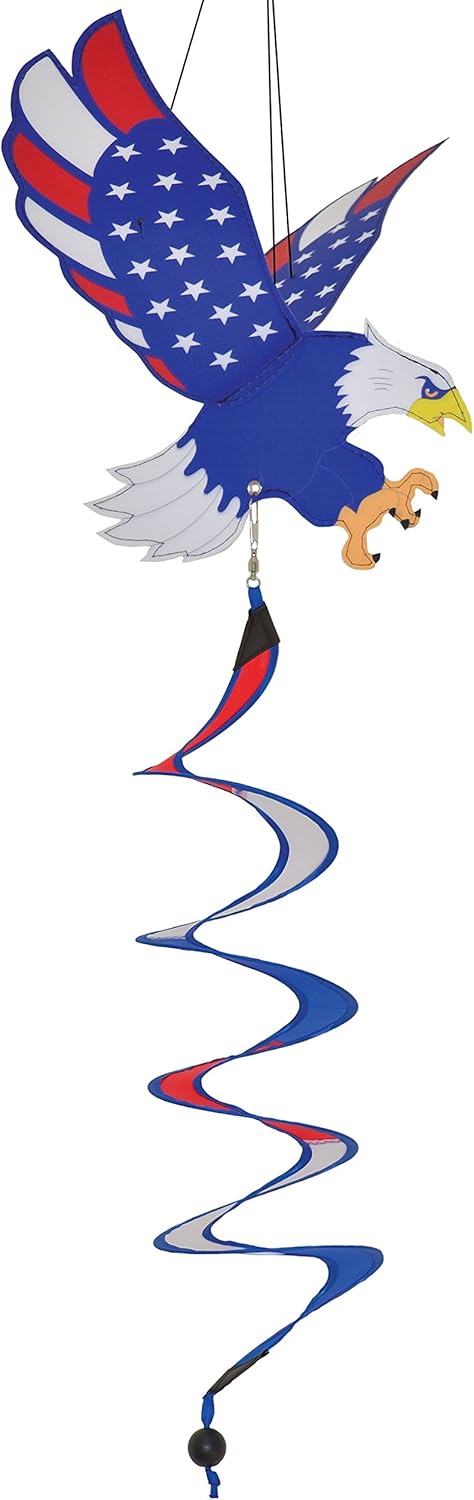 In the Breeze 4981 — Blue Jay Twister — Unique Outdor Hanging Bird Decoration Spinner for Porches, Patios, Decks