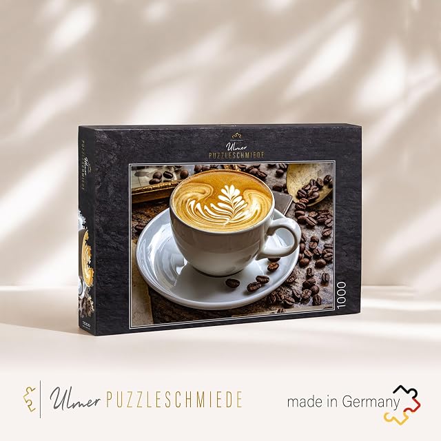Foto 2 de 7 de Ulmer Puzzleschmiede - Puzzle Café - Puzzle de 1000 Piezas - Taza de café con Granos