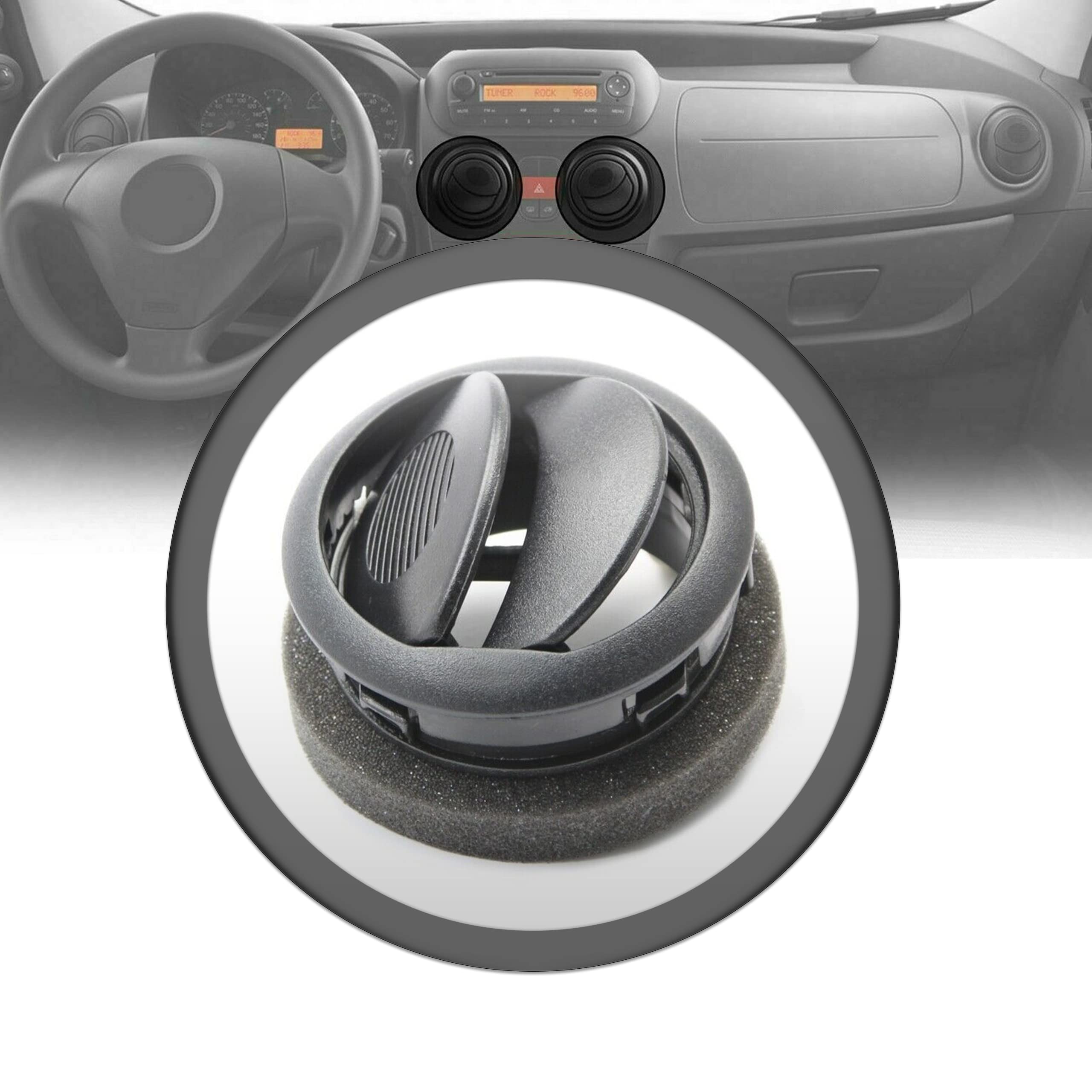 YOU.S Griglia Di Ventilazione Originale Nera Centrale L & R Per Renault