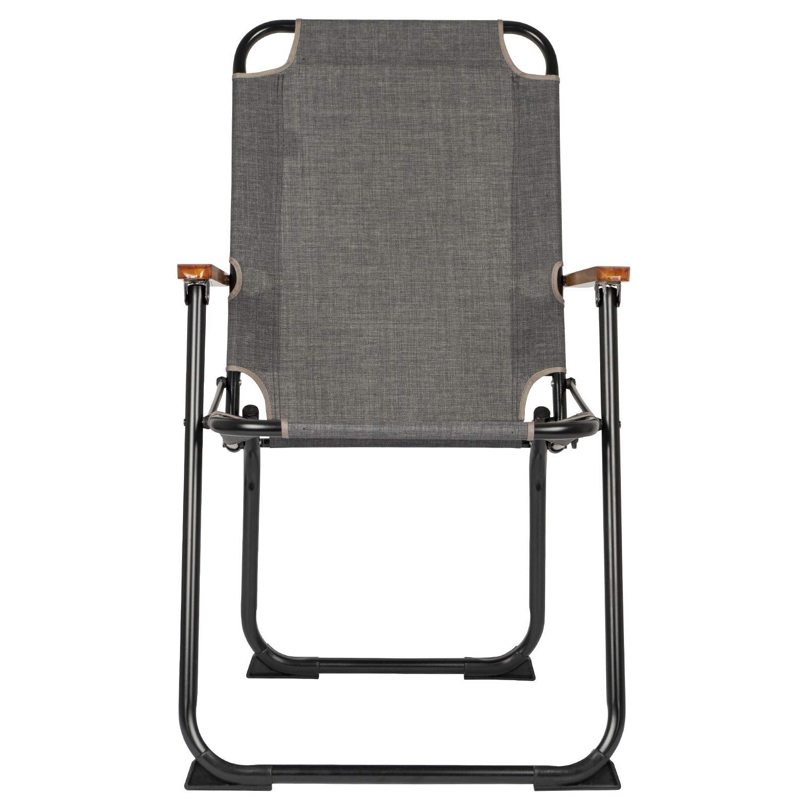 BO-CAMP BC UO Silla plegable Brixton M grigio per campeggiatori e outdoor, per comfort e praticità all’aperto