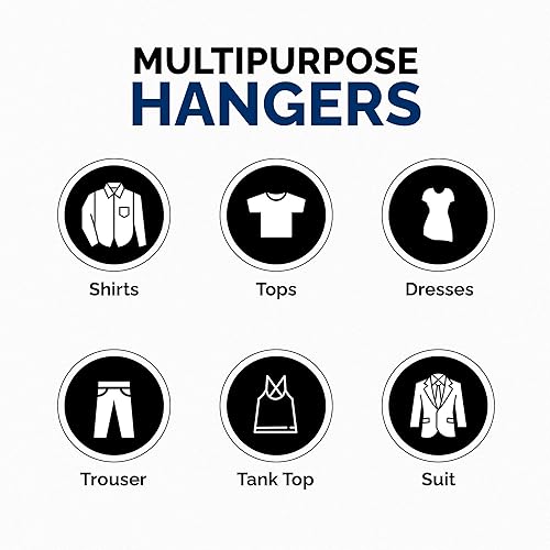 Miniatura 8 de Perchas de plástico súper resistentes, fabricadas en Estados Unidos, colgador blanco súper pesado, paquete de 24