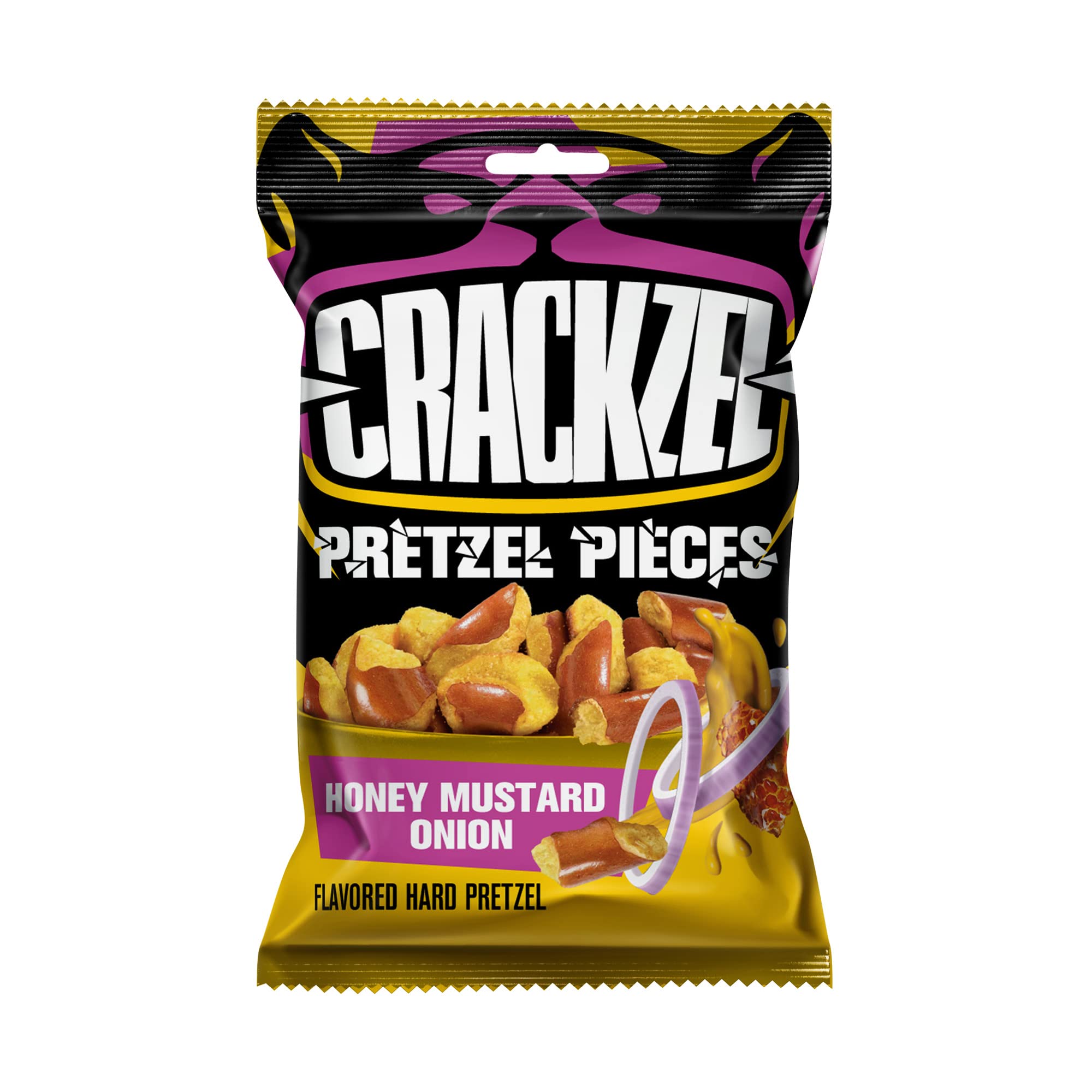 Crackzel Honey Mustard Onion Pretzel Pieces 24 x 85 gr