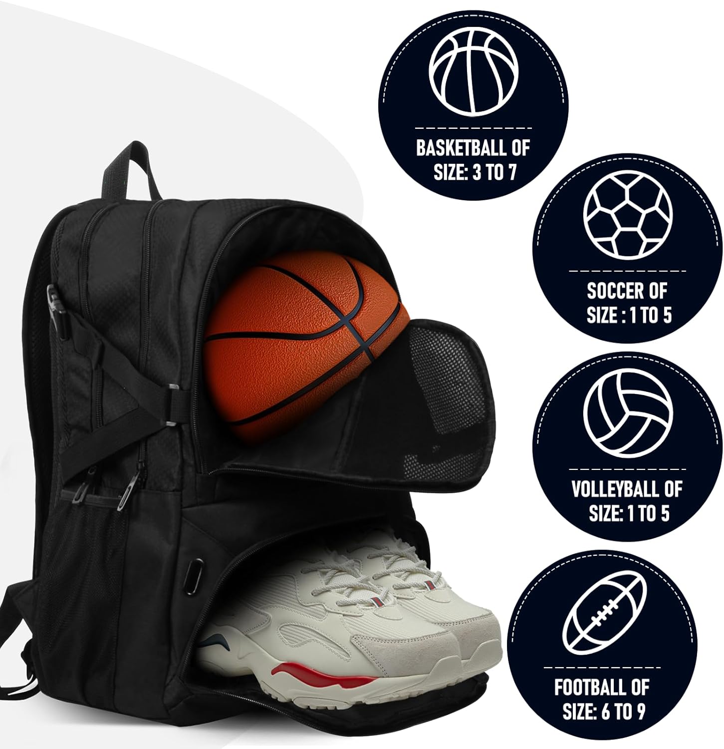 Soccer Ball Bag MoKo Soccer Backpack Water-Resistant Sports Bag