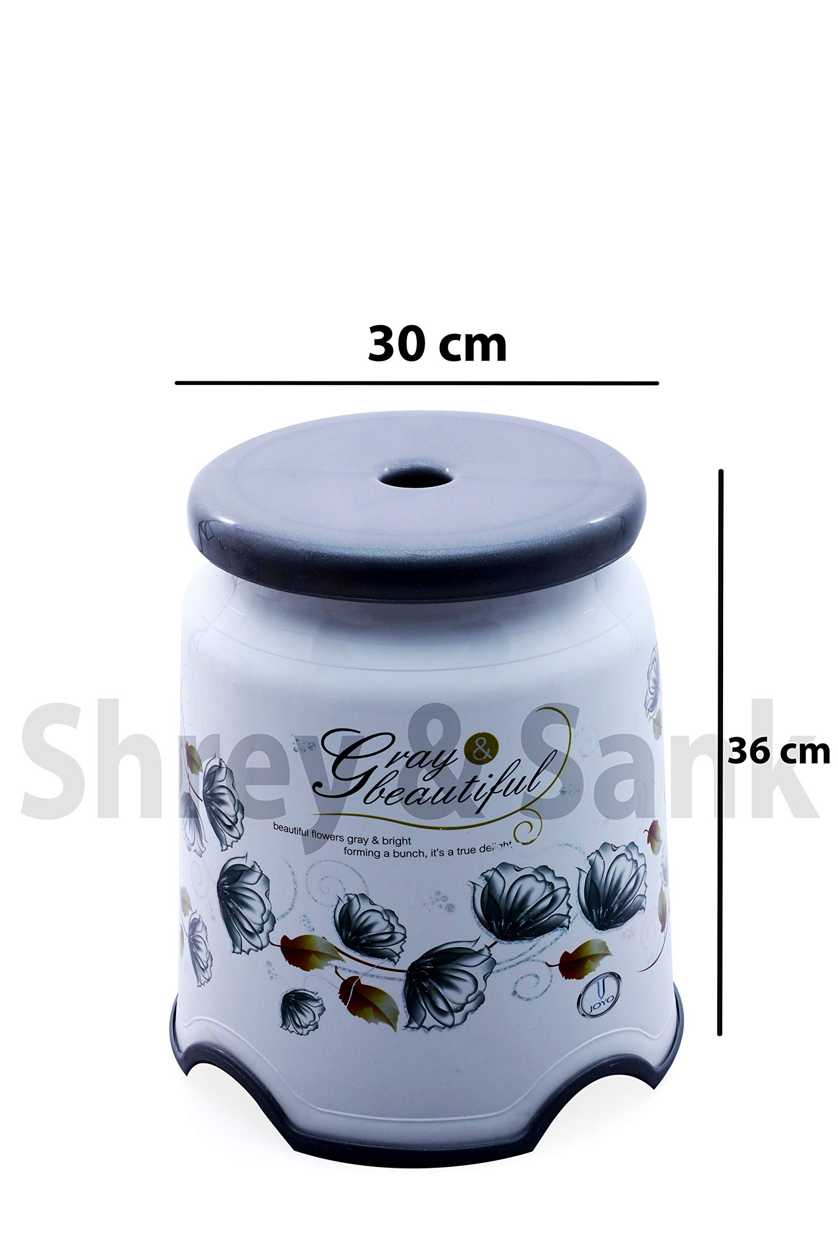 Buy SHREY SANK Joyo Round Printed Patla Bathroom Stool Strong