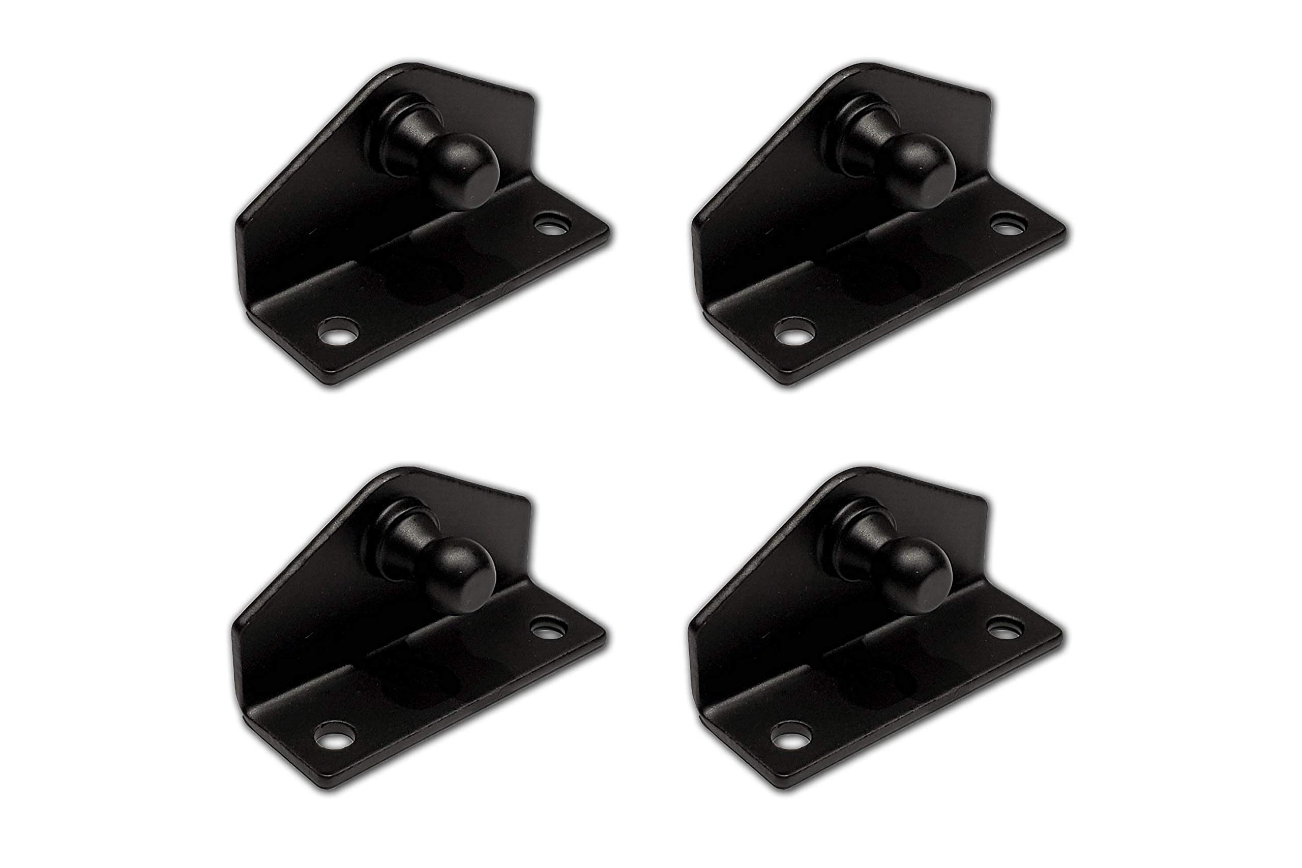 10mm Ball-Stud Brackets (4 Pack) (2" L x 0.75" W x 1.125" H) - Black Powder-Coating Over Zinc-Plating - Gas Strut Lift Support Fittings RT-60-00004-4