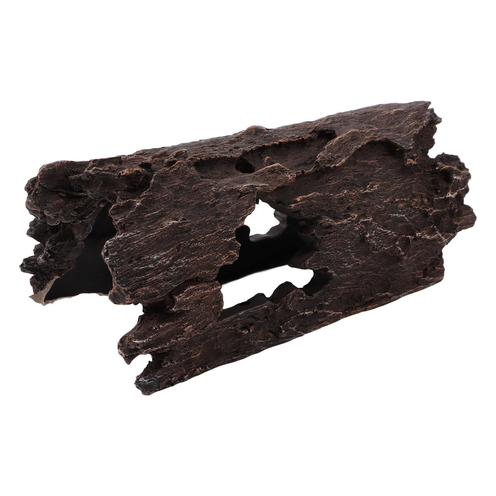 Decorazioni per acquari in legno di resina Tronco d'albero cavo per forma di corteccia di rettili