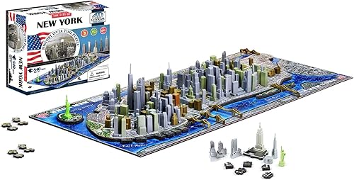 Rompecabezas 4D horizonte de la ciudad de Nueva York en el tiempo