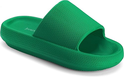 Joomra Pillow Slippers for Women and Men Non Slip Quick Drying Shower Slides Bathroom Sandals | Ultra Cushion | Thick Sole