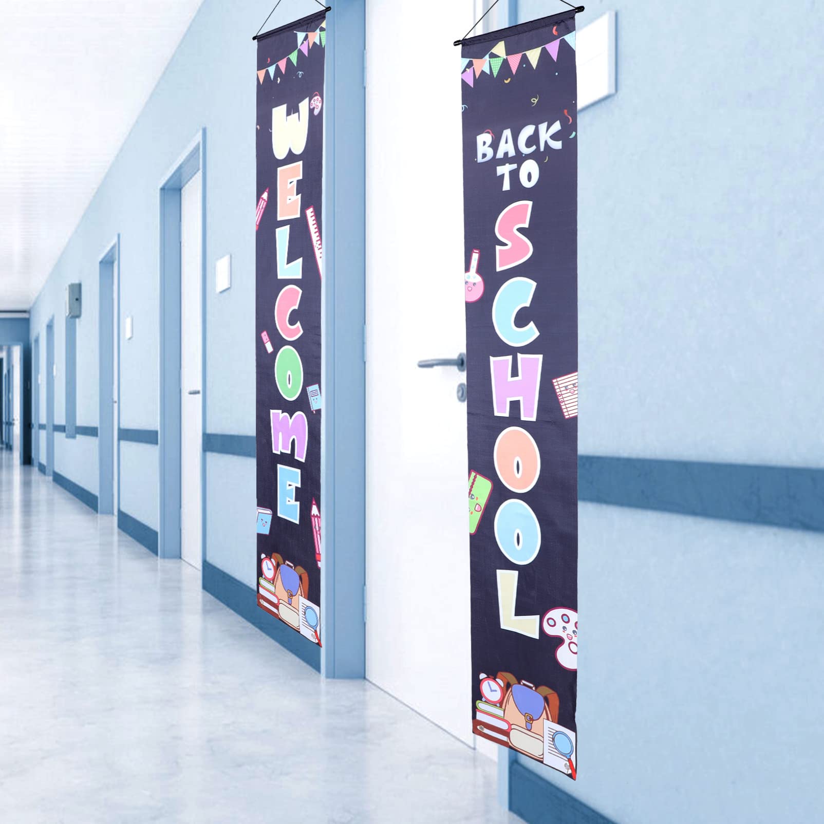 PRETYZOOM 5 Pares útiles escolares para profesores de secundaria cartel del primer día de clases banners de temporada de regreso a la escuela back to school decoração casa coplas de fondo