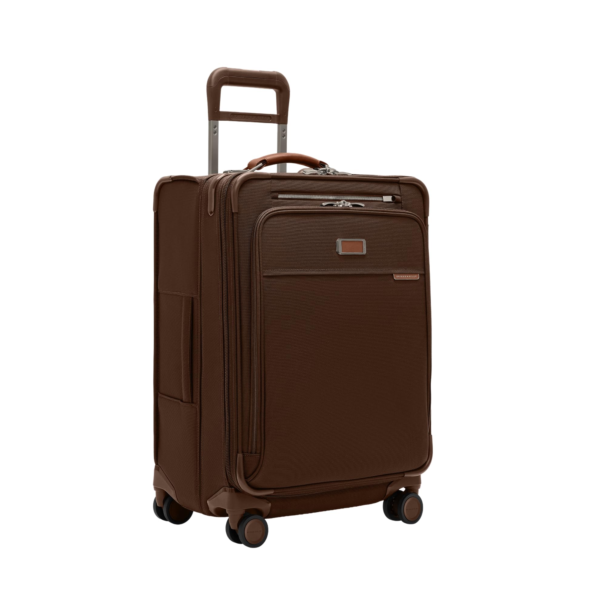 Briggs &amp; Riley Baseline Compact 24 Inch Softside Checked Luggage, Chocolate