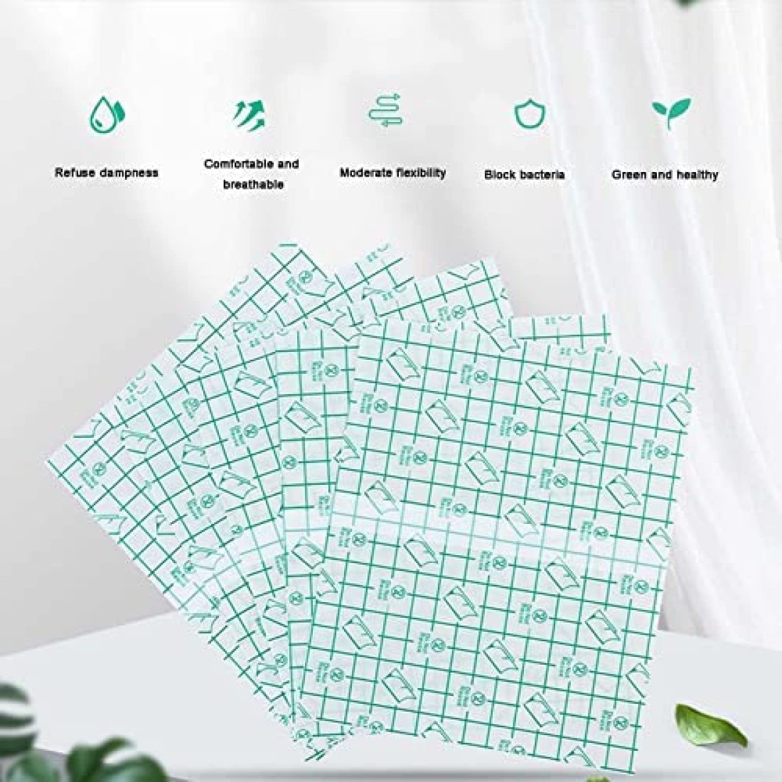 Ochraniacz na prysznic do dializy otrzewnowej – 50 szt./100 szt., 20×20 cm Cewnik tarczowy Bariera wodna, Wodoodporny przezroczysty plaster opatrunkowy do stomii, dializy i zabiegu laparosko