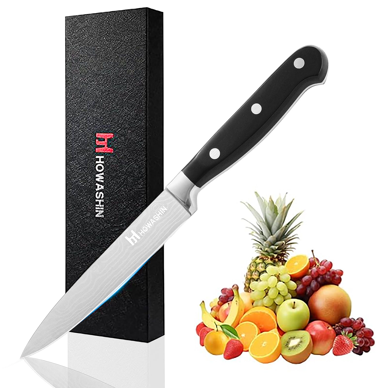 Chef Knife 5 Inch Kitchen Knife Set Professional German High-Carbon Stainless Steel Razor Sharp Ergonomic Handle Utility Knife