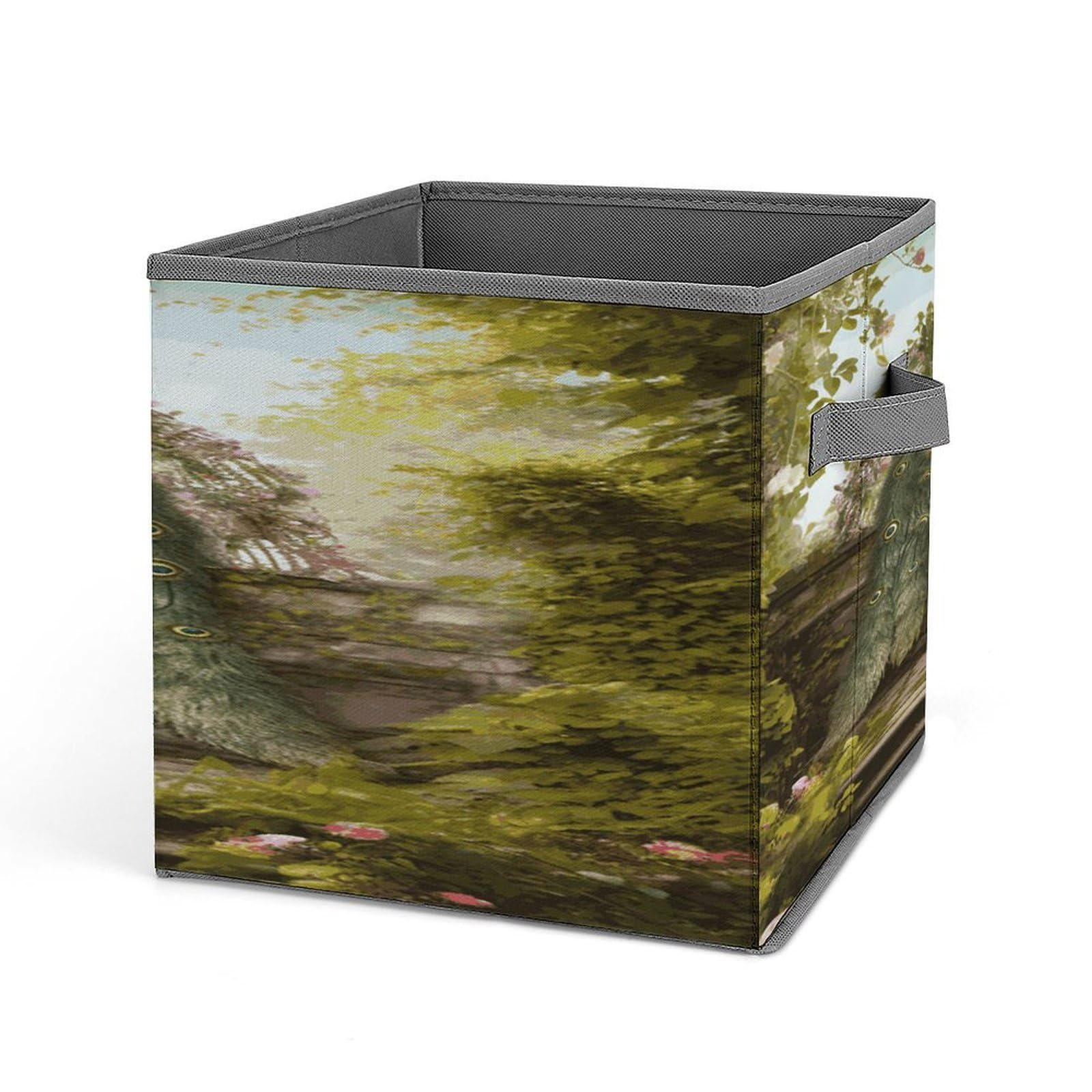Fekiloot Style Garden Arched Door Peacock Storage Bins Storage Baskets