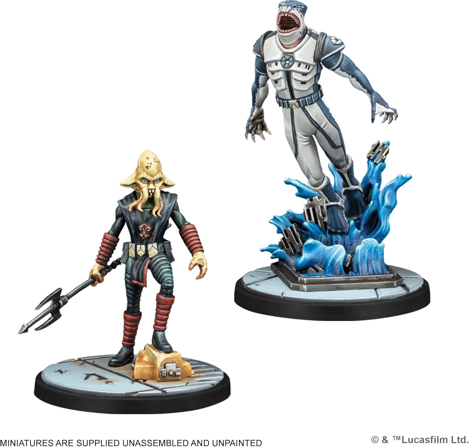 Asmodee Star Wars Shatterpoint Terror from Below SQUAD PACK - Includes Riff Tamson, Nossor Ri & Aqua Droids, Tabletop Miniatures Strategy Game for Kids and Adults, Ages 14+, 2 Players, 90 Min Playtime