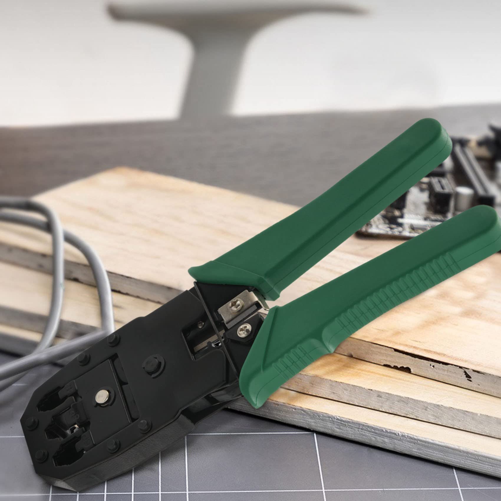 Kit d'outils de réparation de câble réseau Rj45 Rj11 Cat6 Testeur Test Sertissage Maintenance Stripper